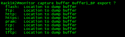 Buffer export options