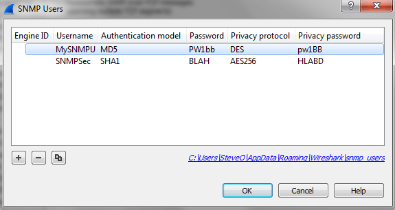 WireShark SNMP User
